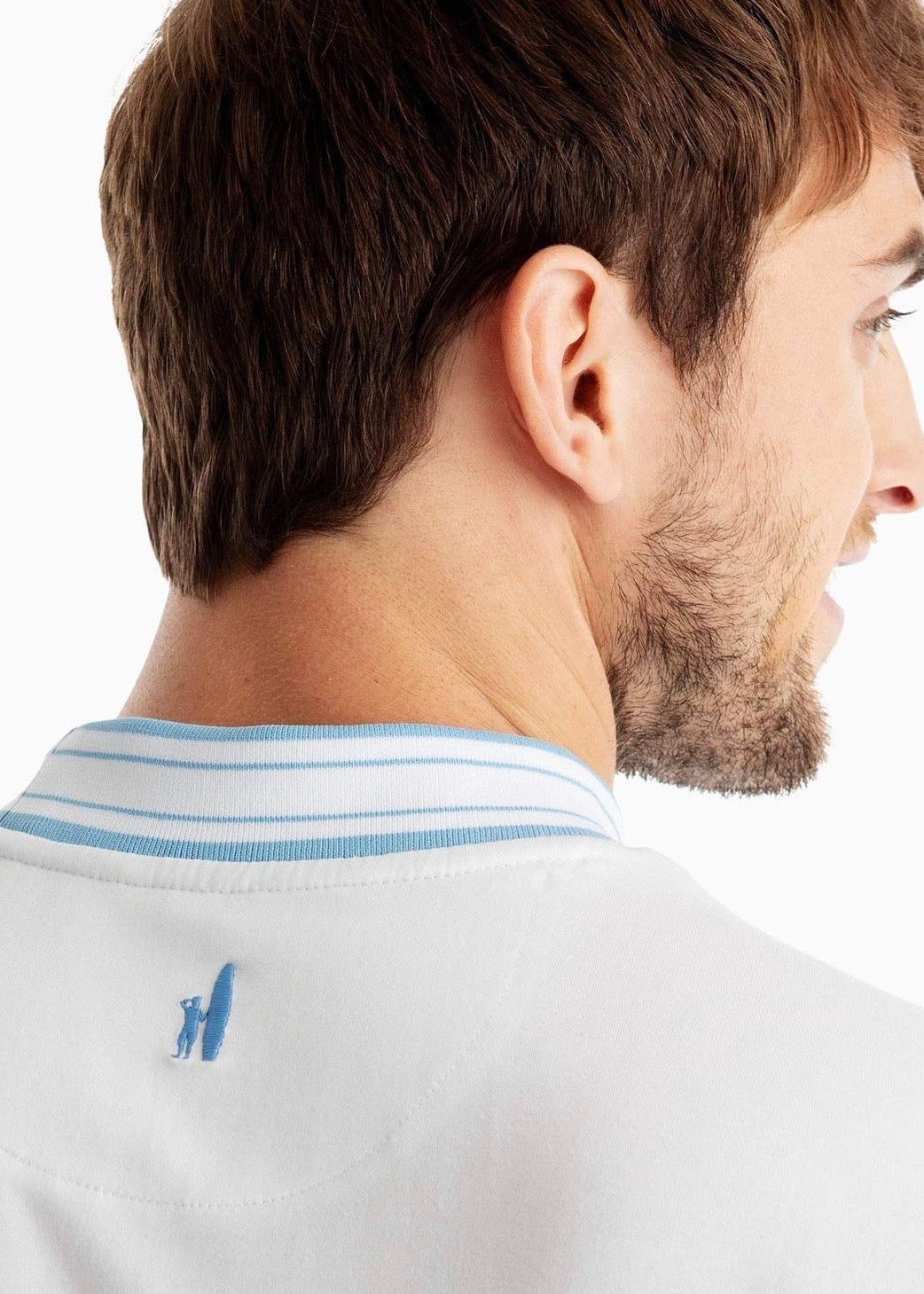 Mens Fringe Collar Polo