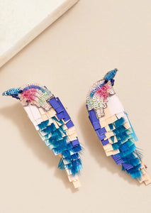 Bird Earrings in Turquoise